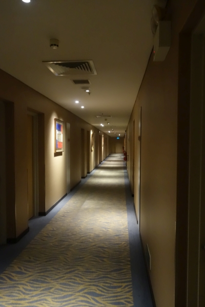 Hallway of transit hotel
