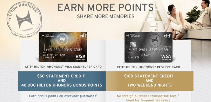 Hilton Statement Credit offers