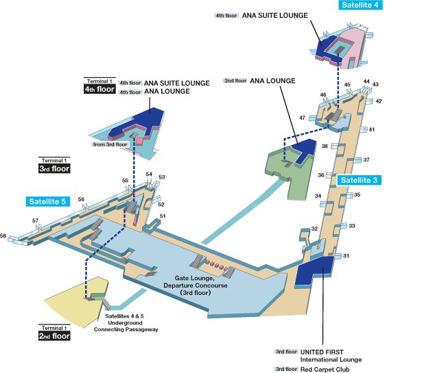 Map of the Star Alliance terminal at NRT