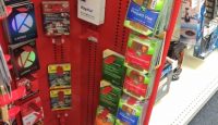 a display of gift cards