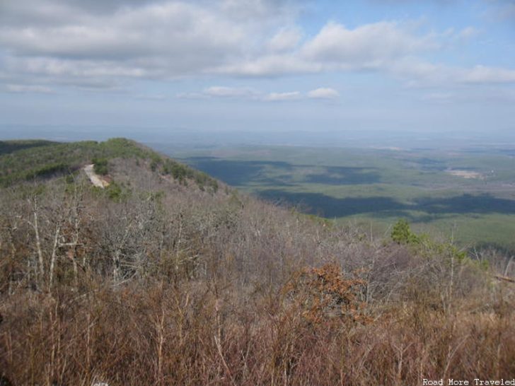 Talimena National Scenic Byway - Valley Overlook w/ winding road