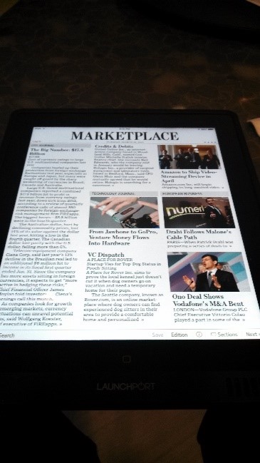 iPad Newspaper