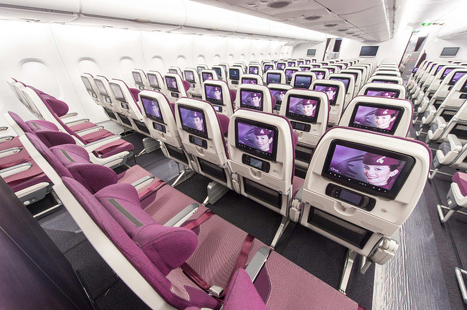 qatar airways a380 economy class