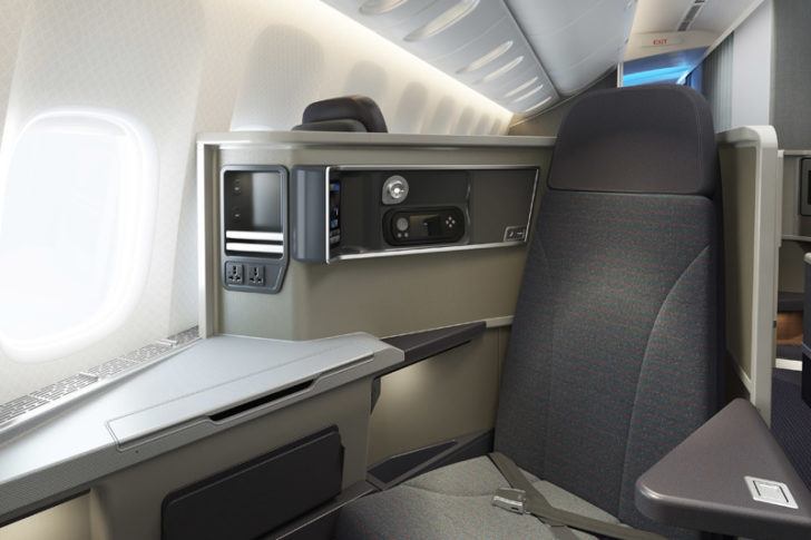 a seat in an airplane