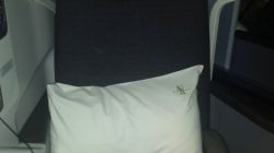 a pillow on a seat