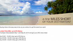 Get a 35% Bonus when You Purchase Alaska Airlines Miles
