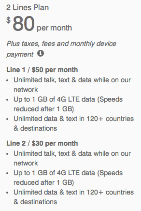 T-Mobile family Simple Choice plan