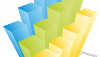 a colorful graph on a black background