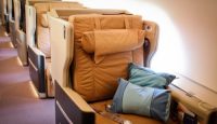 a seat in an airplane