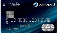 a credit card with a blue background