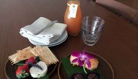 a plate of food on a table