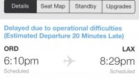a screenshot of a flight schedule