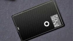 a black rectangular object with a digital display