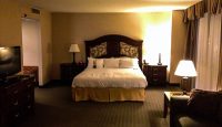 a bed in a room