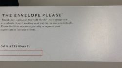 Marriott's Tip Envelopes Are Tacky