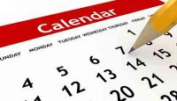 a pencil on a calendar