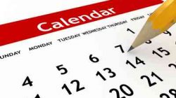 a pencil on a calendar