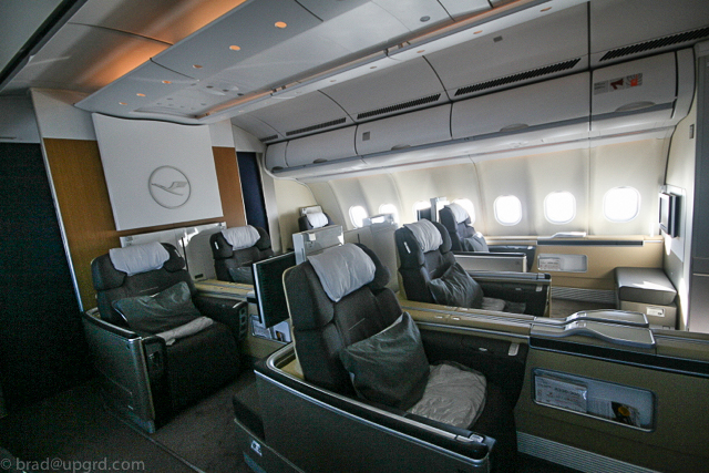 a row of seats in an airplane