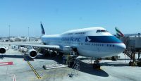 a large airplane at an airport