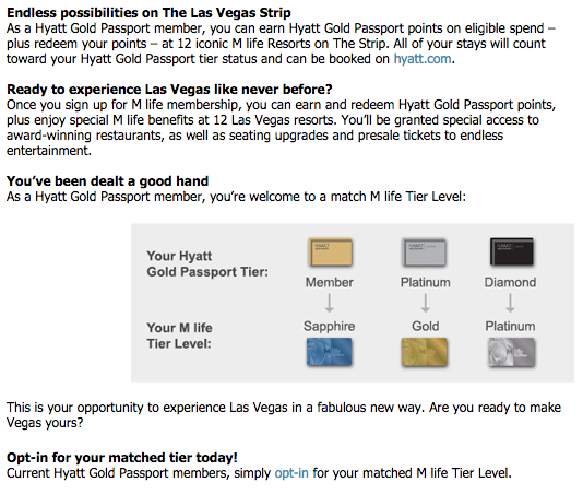 M life Hyatt tier matching