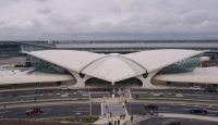 TWA Flight Center with a curved roof