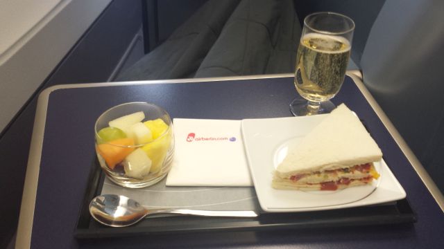 AirBerlin Business Class meal