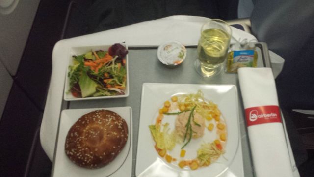 AirBerlin Business Class meal