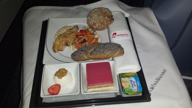 AirBerlin Business Class meal