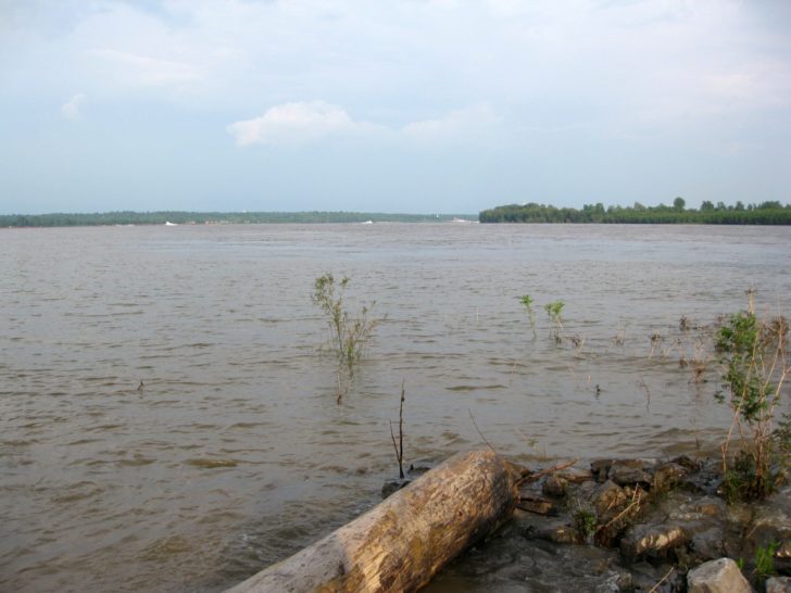 Confluence of Mississippi and Ohio Rivers, Cairo, Illinois