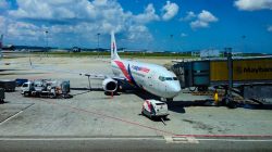 an airplane on the runway