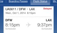 a screenshot of a flight schedule