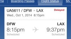 a screenshot of a flight schedule