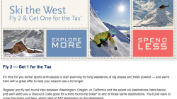 Buy 2, Get 1 Free with Alaska Airlines this Ski Season