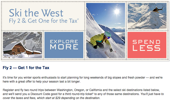 Alaska Airlines ski promotion