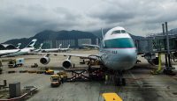 a plane at an airport