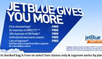 a blue and white advertisement
