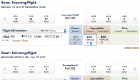 a screenshot of a flight schedule