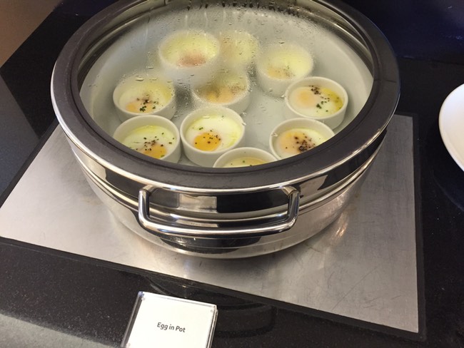 a pot of eggs in a pan