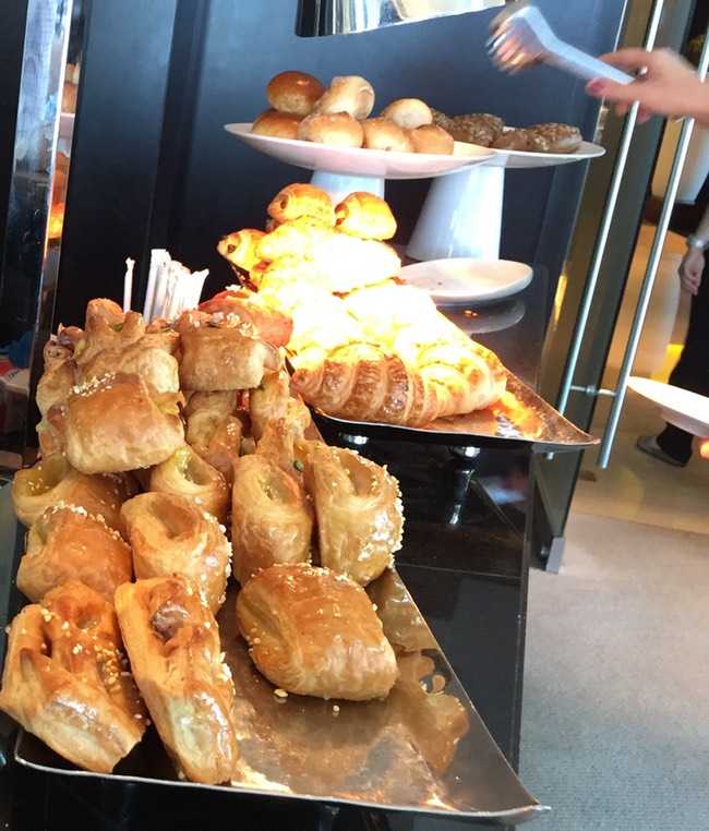 a tray of pastries on a table