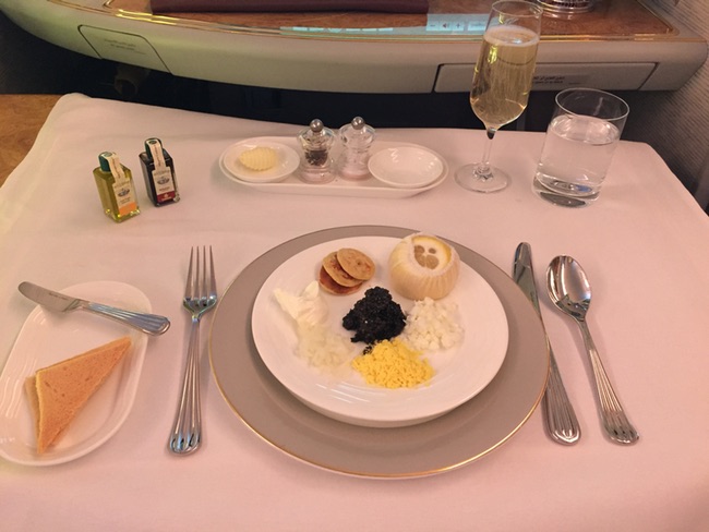 a plate of food on a table