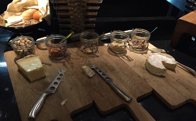 a table with food on it