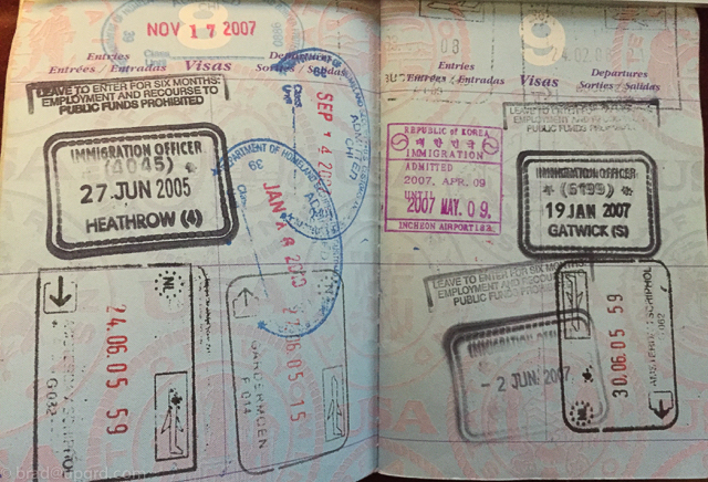 2017 Travel Resolutions - My old passport