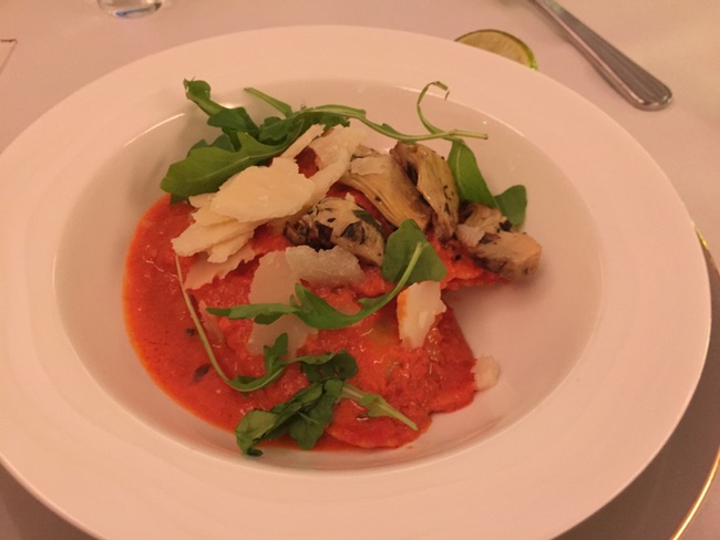 a plate of food on a table