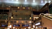 a building with a glass wall