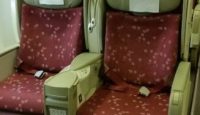 a row of seats on an airplane