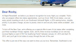 Targeted: Fast Track to Southwest A-List