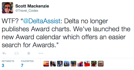 Delta award chart Twitter