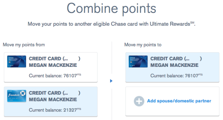 Transfer Ultimate Rewards Points 1