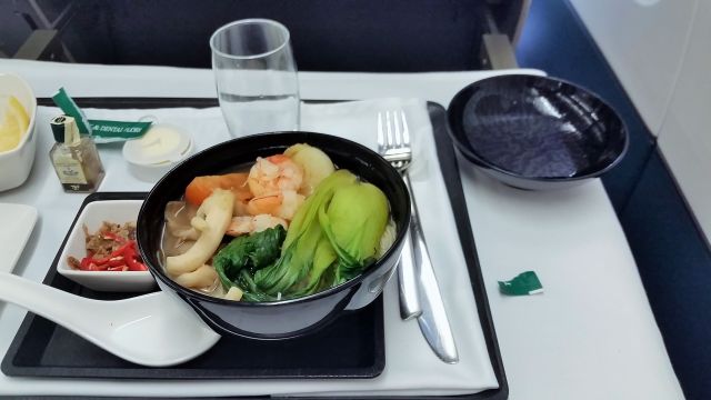 Cathay Pacific Business meal