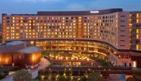 a large hotel with many windows
